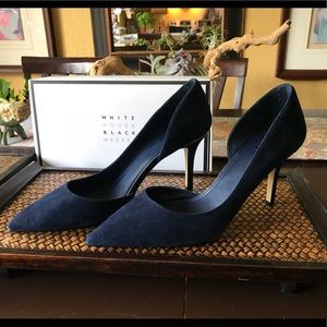 NEW White House Black Market - ELLA navy suede